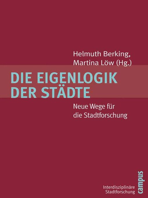 Title details for Die Eigenlogik der Städte by Helmuth Berking - Wait list